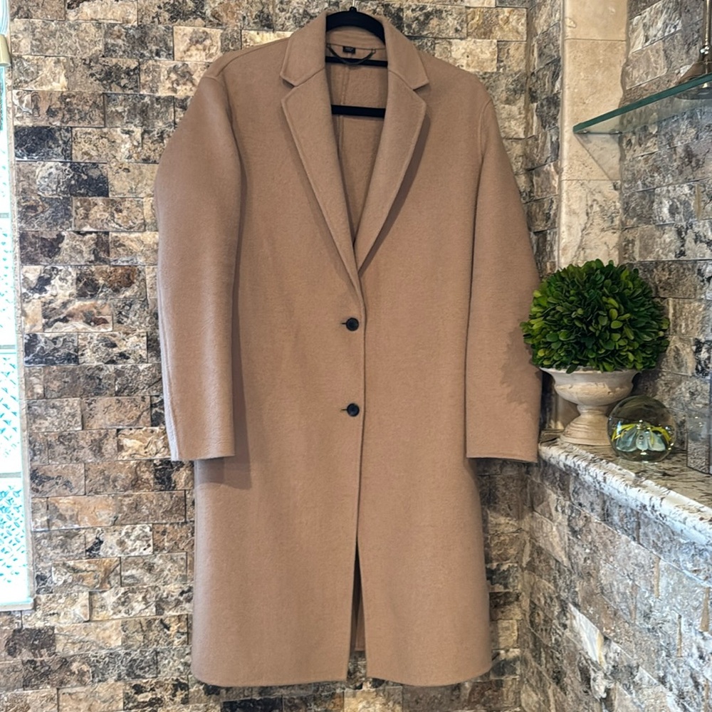 All Saints Double Breasted 2 Button coat. Size X-small Oversi coat. Carmel color